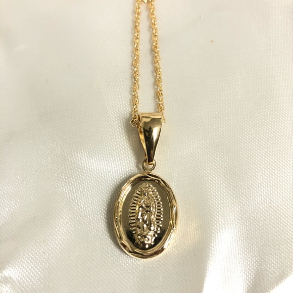 18k Gold Filled Virgin Guadalupe Necklace - Picture 6 of 9